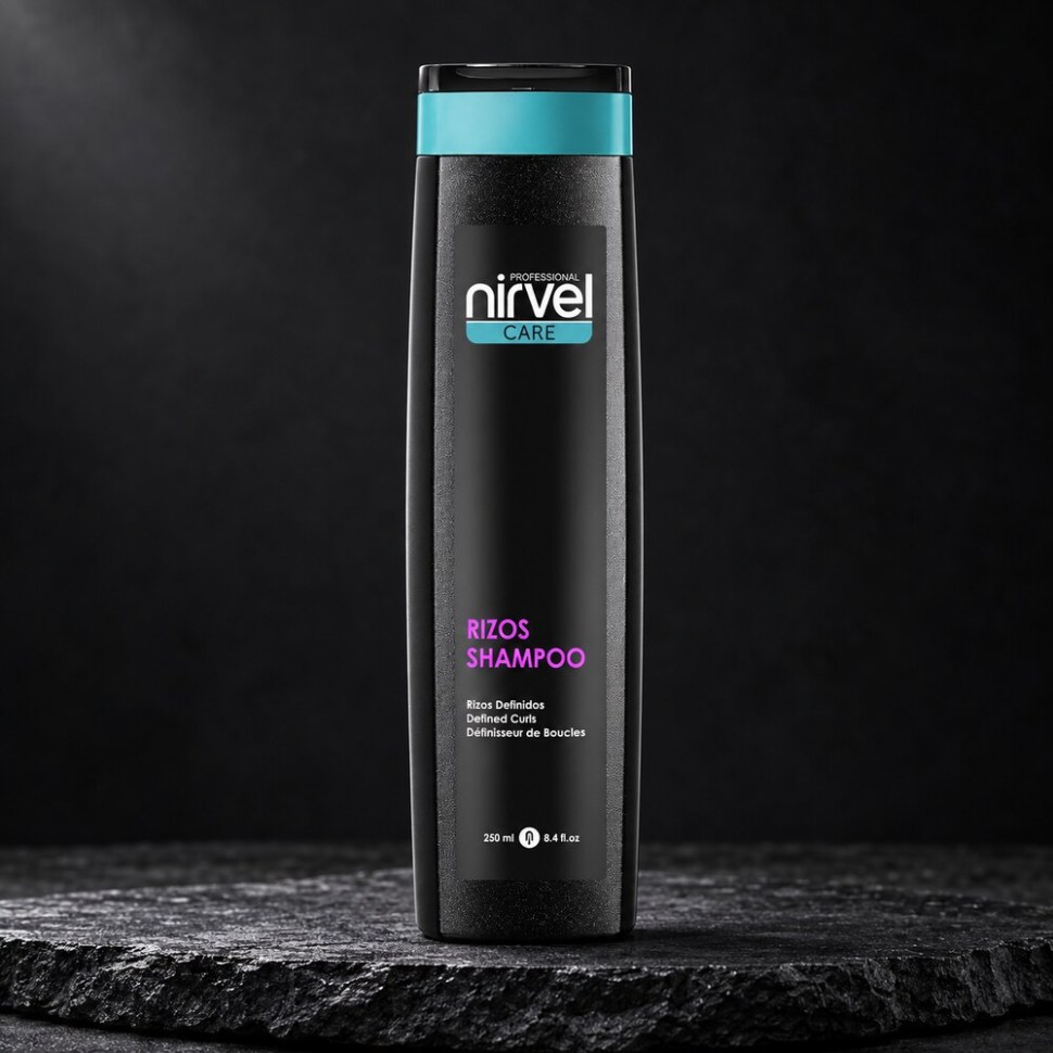 Шампунь для вьющихся волос Rizos Shampoo Nirvel — на чёрном камне The Champagne for Rizos Shampoo Nirvel - Photo 1