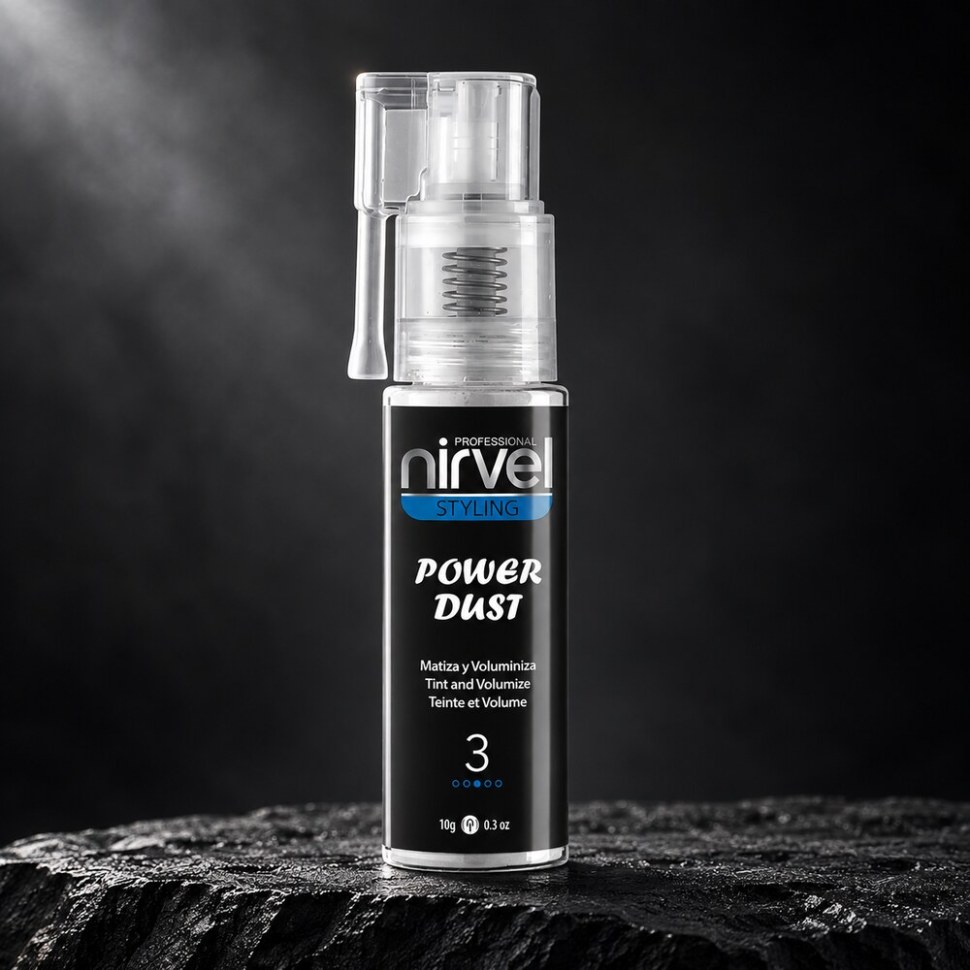 Пудра для объема волос Power Dust Nirvel — на чёрном камне Power Dust Nirvel - Photo 1