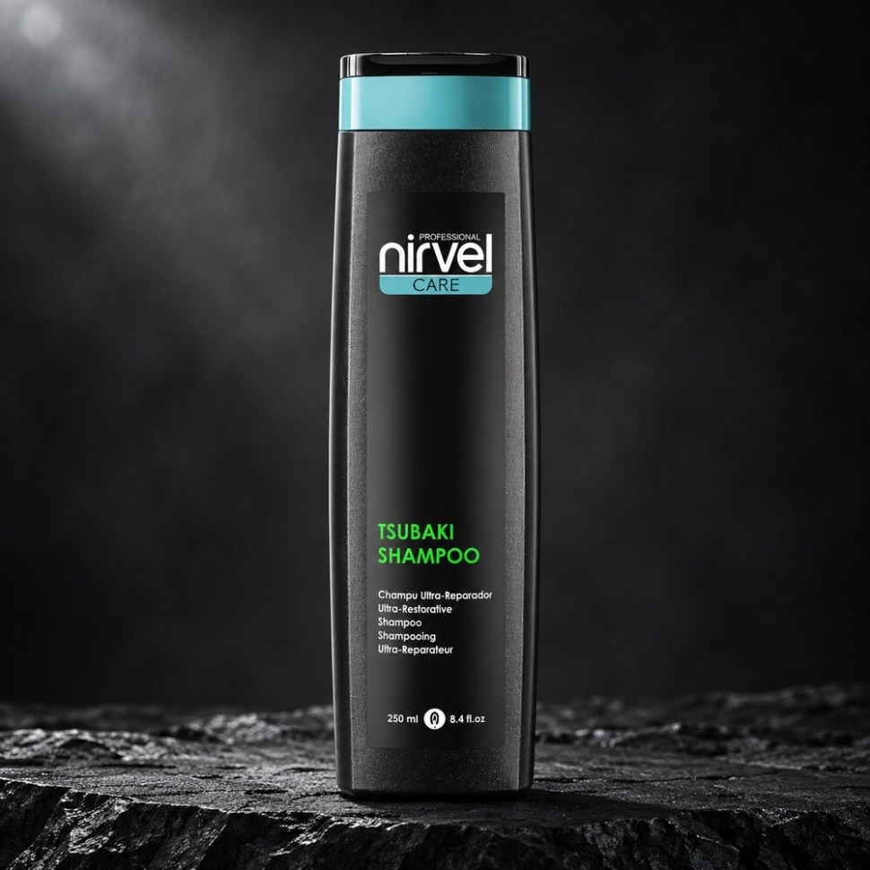 Шампунь для сухих и поврежденных волос/ Tsubaki Shampoo Nirvel — на чёрном камне Шампунь для сухих и поврежденных волос/ Tsubaki Shampoo Nirvel — фото 1