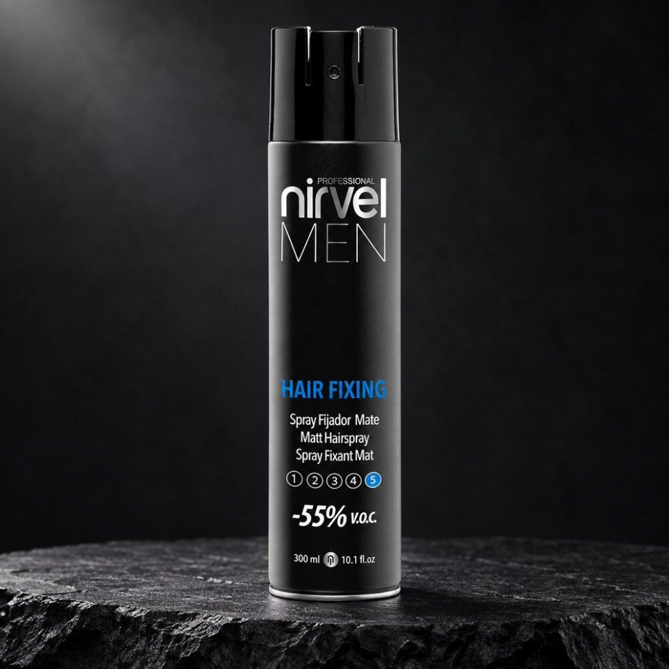 Лак матирующий, для волос экстрасильной 5 степени фиксации Hair Fixing Nirvel — фото 1
