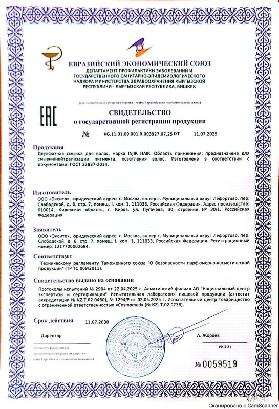 Декларация EAC Nirvel ArtX